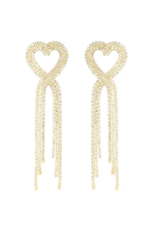 Luminous heart earrings - Silver Color color h5
