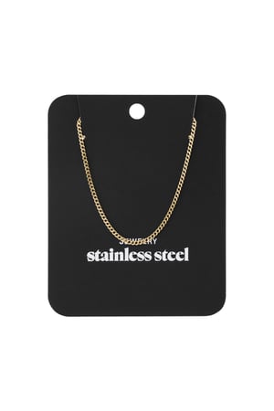 Necklace Tiny Plain Chains Gold Color Stainless Steel h5 Picture2