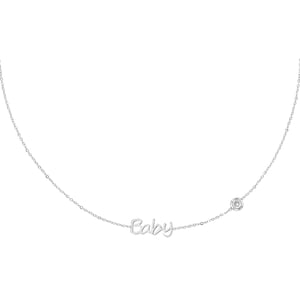 Birthstone necklace gold Baby h5