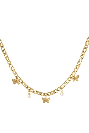 catena a maglie con farfalle e perle h5 