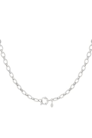 Necklace round links - Silver Color color h5