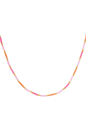Necklace small colorful beads - yellow/orange h5 
