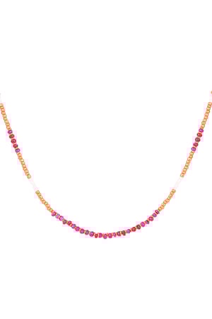 Necklace beaded party - orange/Gold color h5 