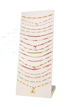 Display colorful beaded necklaces - multi h5 