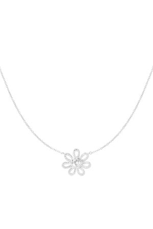 necklace rhinestones flower h5 