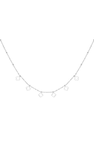 Halskette mit 6 Kleeblättern – Goldfarbe - Goldfarbefarbe h5
