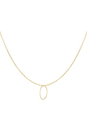 basic necklace with round charm h5