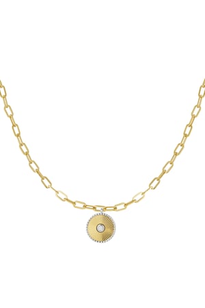 Gliederkette mit Goldfarbe-/Silberdetails – Goldfarbe - Goldfarbefarbe h5 