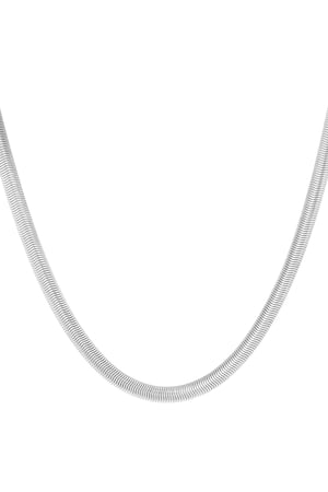 unisex chain flat with structure - Gold color-6.0mm h5