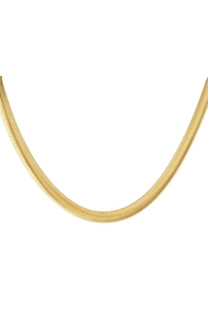 Unisex necklace flat braided - silver color - 8.0MM h5