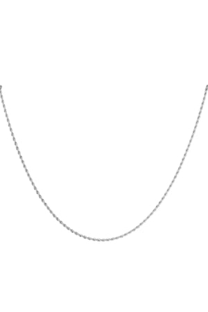 Unisex necklace twisted long - Gold Color - 2.0MM h5