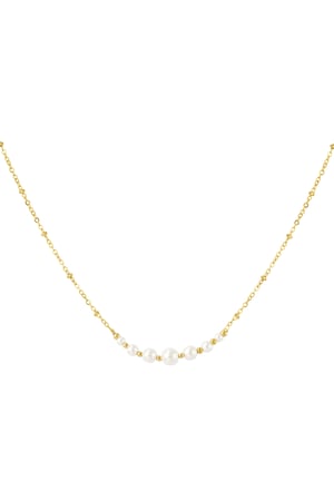 Necklace pearl party - Silver Color color h5