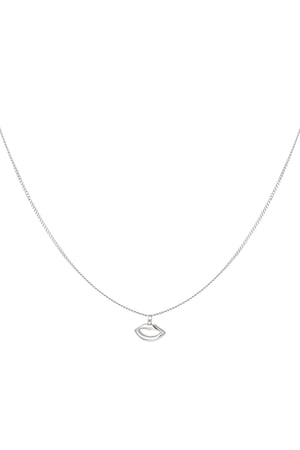 Collar sencillo con charm de labios - dorado  h5 