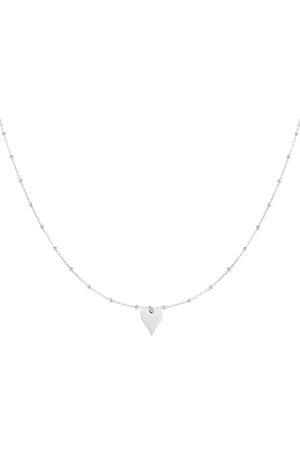 necklace with balls and heart charm h5