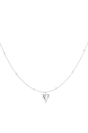 small ball necklace with heart h5 