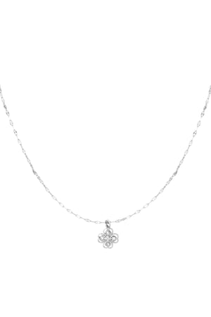 Gedrehte Halskette mit Kleeblatt – Goldfarbe  - Goldfarbefarbe h5 