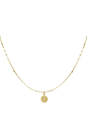 twisted necklace with flower charm h5