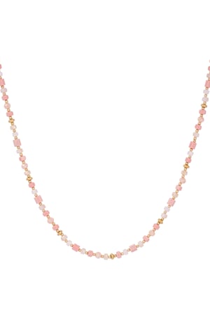 Kleurrijke festival ketting - blauw/Goud kleur h5 