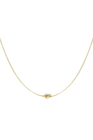simple necklace with knotted charm (Pack with plastic bag) h5 