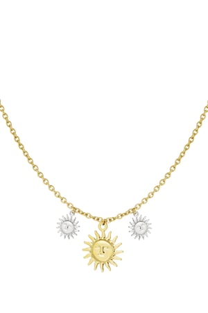 Necklace shimmering sun - Gold Color silver h5