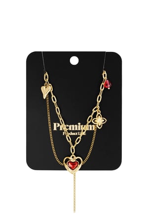 Pulse of Love Charm-Halskette – Goldfarben h5 Bild3