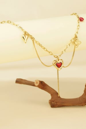 Pulse of Love Charm-Halskette – Goldfarben h5 Bild5