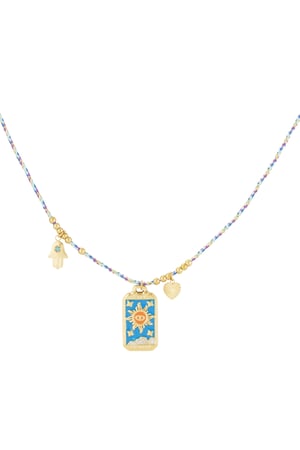 Collana Aurora - Colore blu e oro h5 