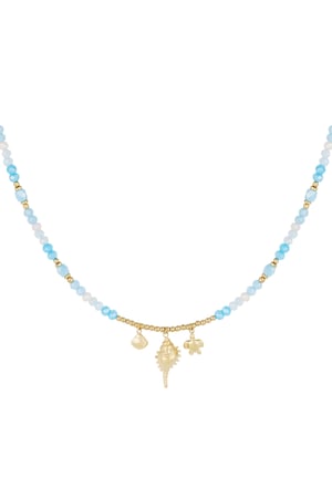 Halskette Muschelshow - Blaugoldfarbe h5