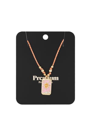 Collar con dije Eclipse - Color dorado naranja h5 Imagen3