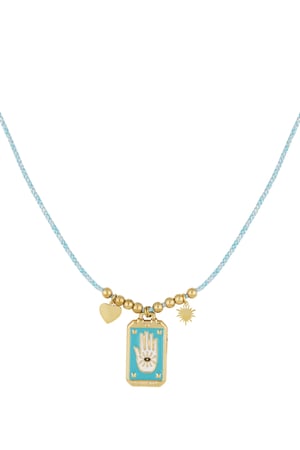 Collier à breloques Eclipse - Couleur bleu or h5