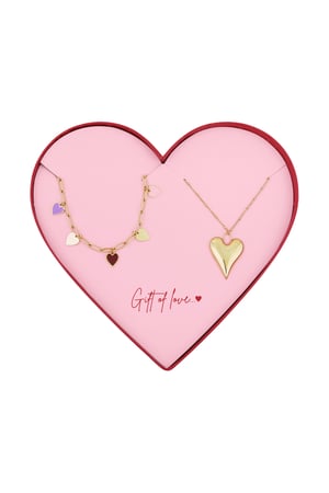 gift of love stainless steel mini hearts necklaces h5