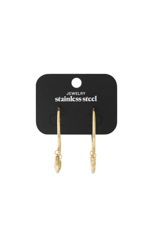 Boucles d&#39;oreilles créoles en forme de cœur h5 Image4