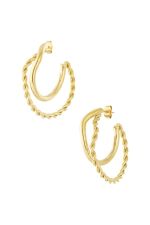 Organic braided hoop earrings h5