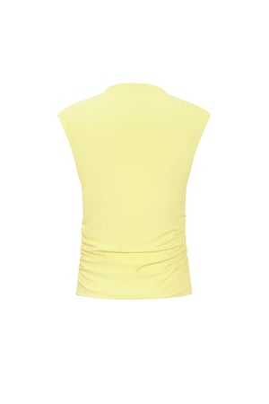 Gathered sleeveless top basic h5 Picture3