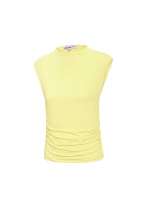Gathered sleeveless top basic h5 Picture2