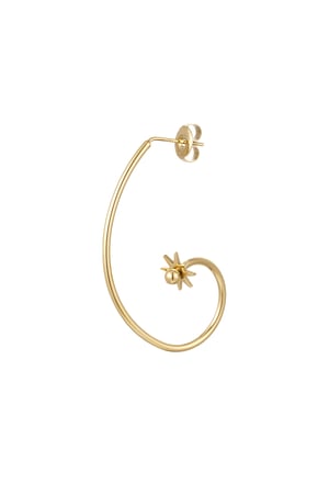 Ohrsteckerteil elegant - goldfarbener Edelstahl h5 