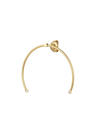 Ohrringteil Halbmond - goldfarbener Edelstahl h5 