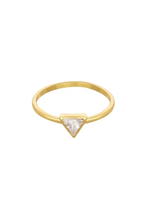 Ring Dreiecksstein - 925er Silber h5