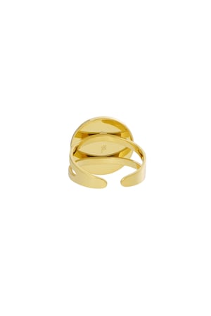 Round natural stone ring with sun h5 Picture3