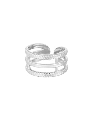 Ring three layers - Silver Color color h5
