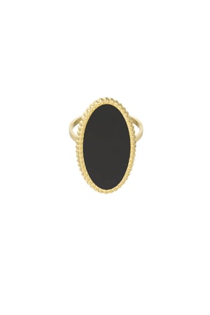 Ring vintage edge - Gold color/white h5 