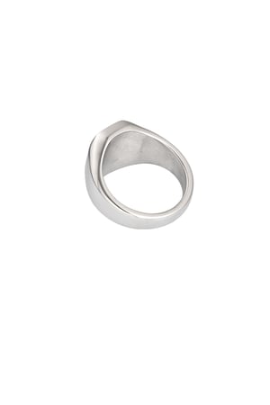 Herrenring mit rechteckigem Stein - Silber/Schwarz h5 Bild2