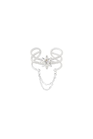 Ring mit Stern und Stein – Goldfarbe - Goldfarbefarbe h5 