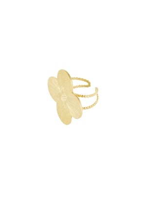 Statement-Ring Kleeblatt – Goldfarbe - Goldfarbefarbe h5 Bild5