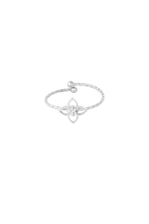 klassieke bloem ring met structuur h5
