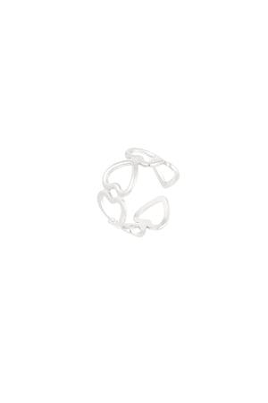 Ring heart connected - Silver Color color h5 Picture4