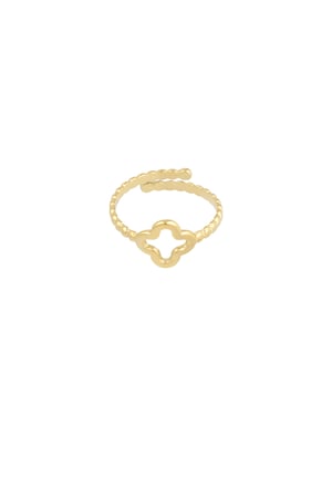 Gedrehter Ring mit Kleeblatt h5 Bild2