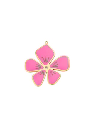 Charm Hawaiian flower - blue pink h5 