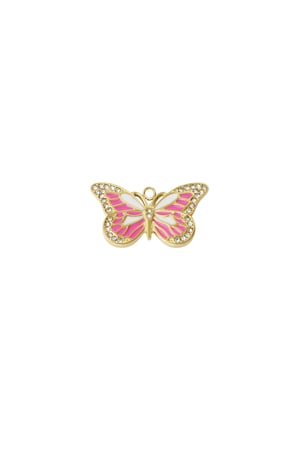 Charm mariposa rosa h5 