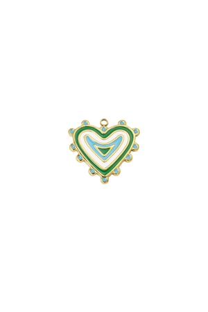 Ciondolo funky love - arancione rosa h5 
